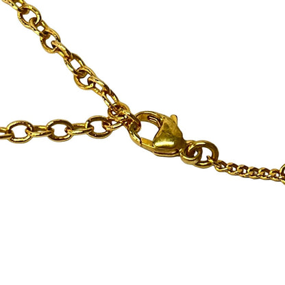 Gucci Necklace Double Key Gold Clear Key Line Stone — view 4