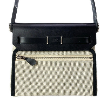 Hermes Shoulder Bag Herbag Zip Mini Ivory Black — view 3