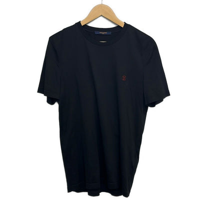 Louis Vuitton Short Sleeve T-Shirt M Navy Cru Neck Chest LV Point Embroidery