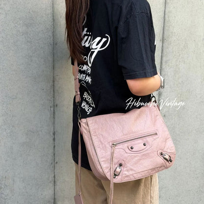 Balenciaga Shoulder Bag Pink Leather Vintage