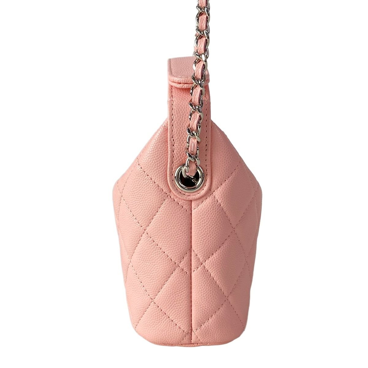 Chanel Quilted Hobo Pink Silver 2-Way Mini Bag — view 2