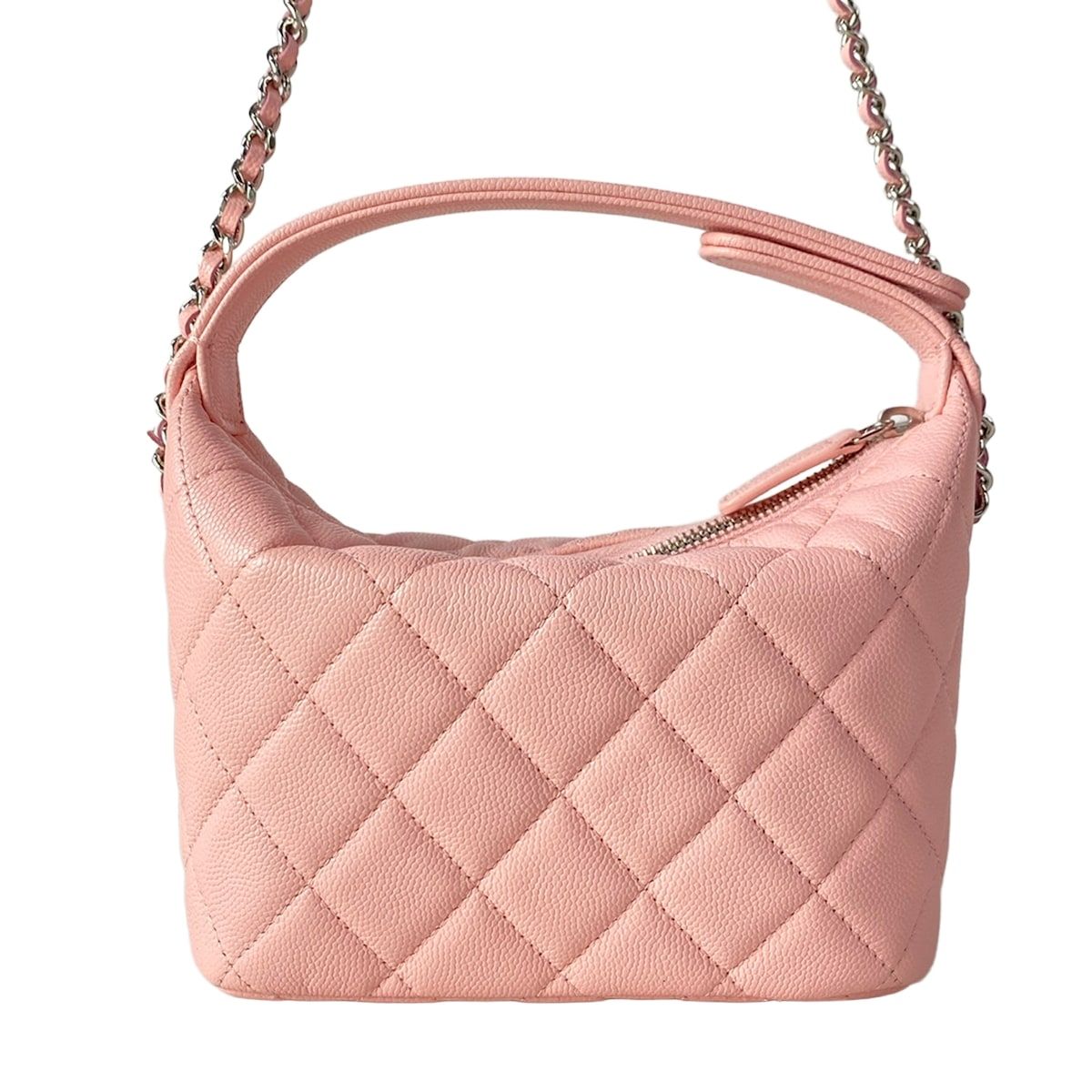 Chanel Quilted Hobo Pink Silver 2-Way Mini Bag — view 3