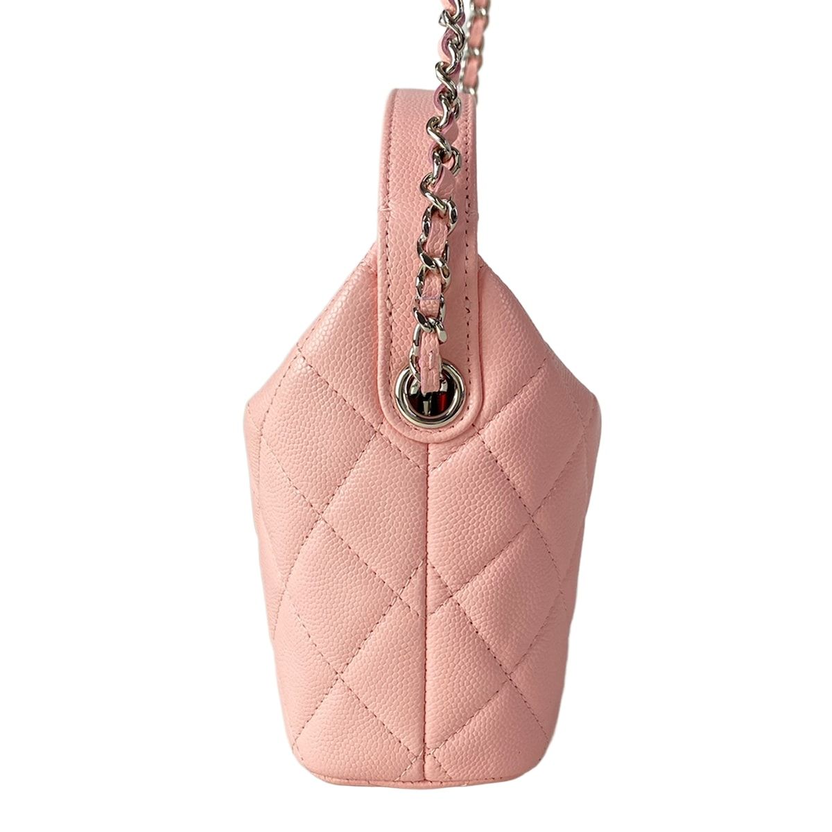 Chanel Quilted Hobo Pink Silver 2-Way Mini Bag — view 4