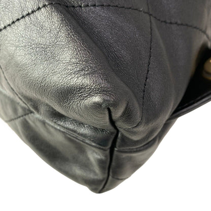 Chanel Backpack 22 Black 2-Way Drawstring Chain Shoulder Matt Togo Ludo Metal — view 8