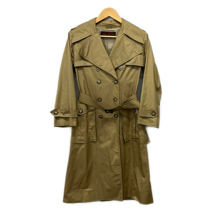 Saint Laurent Yves Trench Coat Beige Long Sleeve Spring Autumn