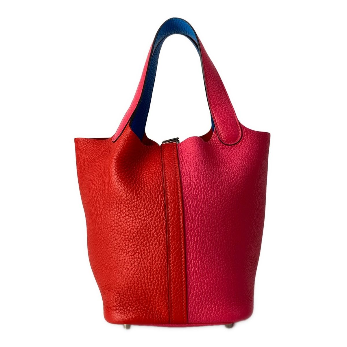 Hermes Handbag Picotin Lock Casaque de PM le Juc Rose Blue Zanzibar — view 4