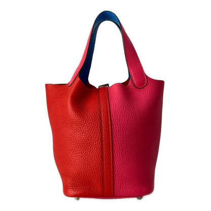 Hermes Handbag Picotin Lock Casaque de PM le Juc Rose Blue Zanzibar — view 4