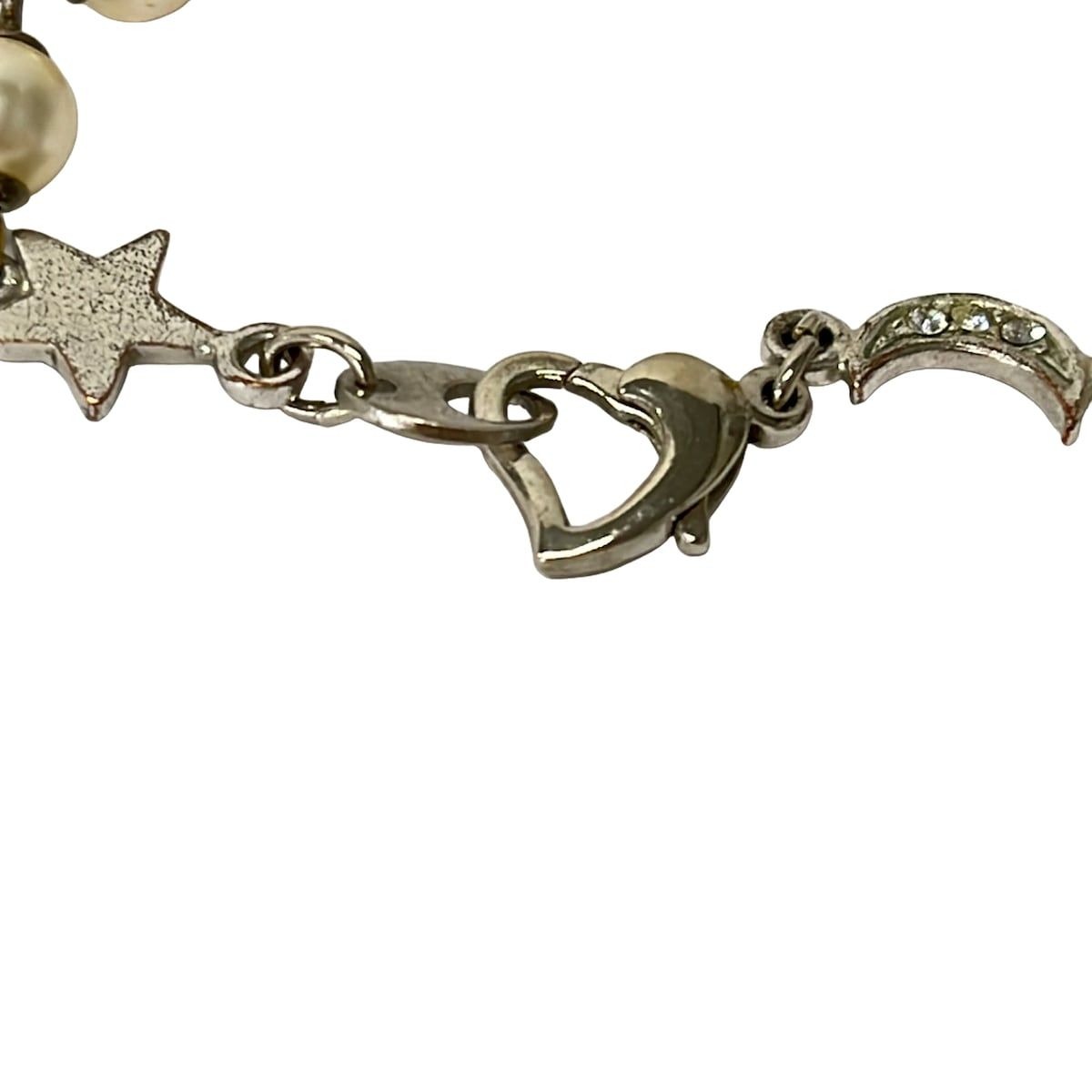 Chanel Bracelet Silver Ivory CC Logo — view 4