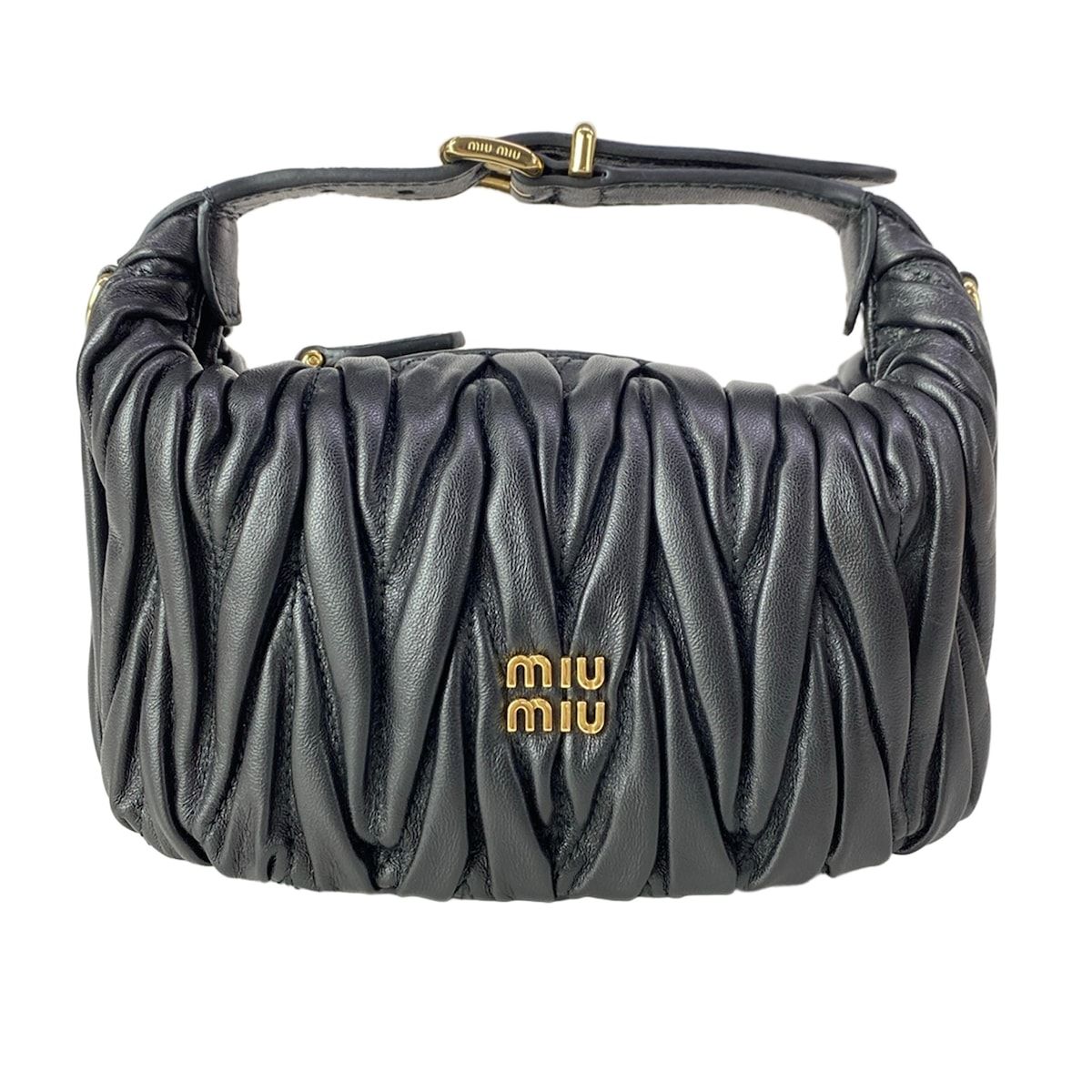 Miu Miu Matelasse Black Mini Bag Leather