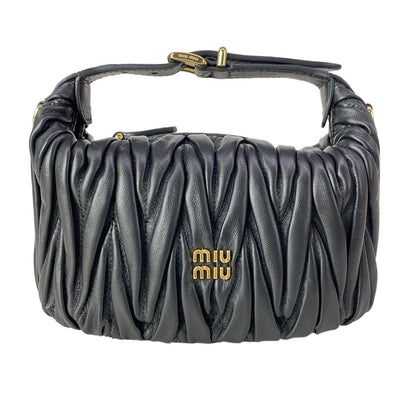 Miu Miu Matelasse Black Mini Bag Leather
