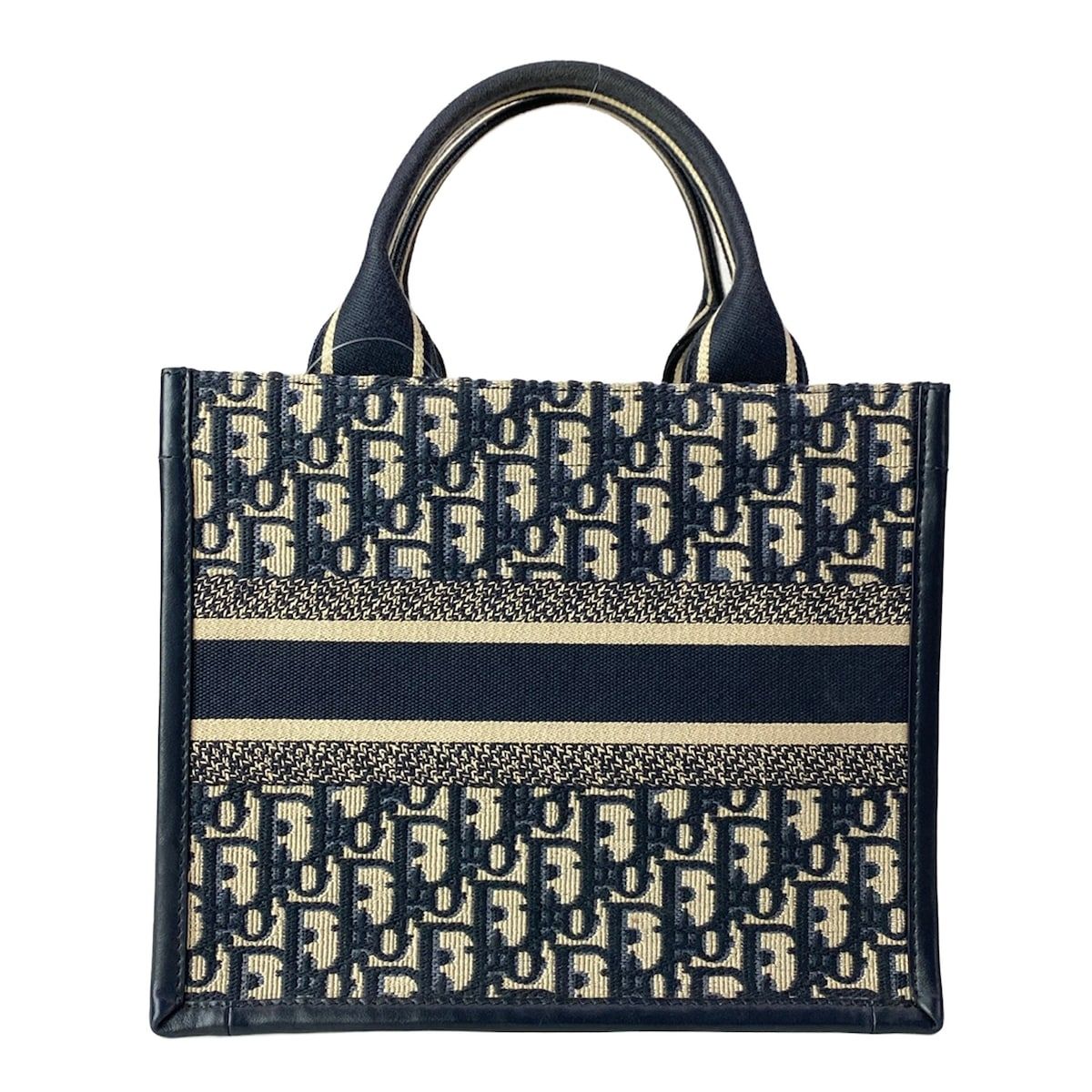 Dior Tote Book Small Dark Navy Beige — view 3