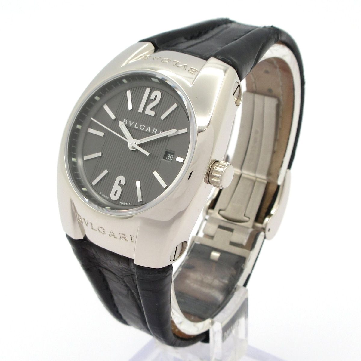 Bvlgari Watch Ergon Sukhumvit 18k White Gold Leather Gray — view 2