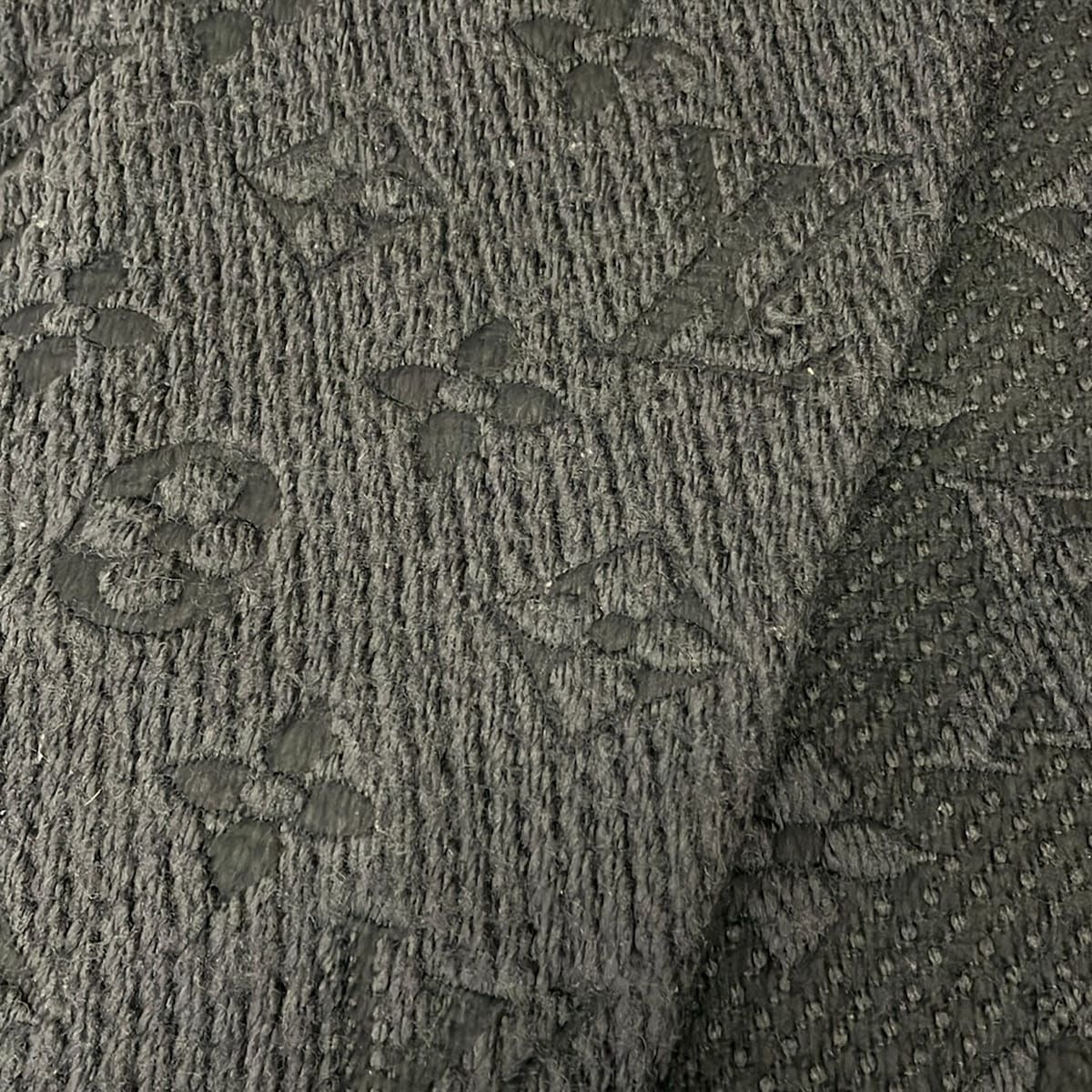 Louis Vuitton Scarf Echarpe Logo Mania Anthracite Wool Silk — view 3