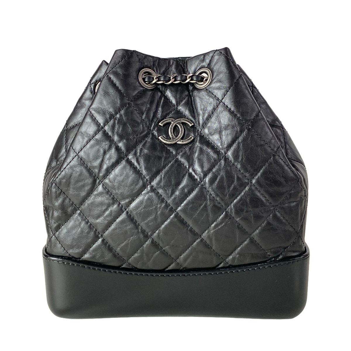 Chanel Backpack Gabriel de Black Drawstring Chain Shoulder 4 Colors Silver Gold