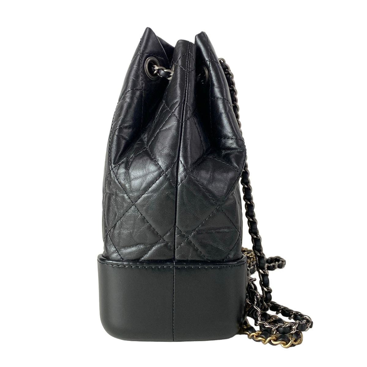 Chanel Backpack Gabriel de Black Drawstring Chain Shoulder 4 Colors Silver Gold — view 4