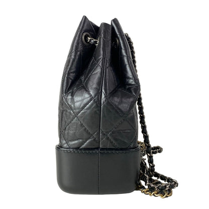 Chanel Backpack Gabriel de Black Drawstring Chain Shoulder 4 Colors Silver Gold — view 4
