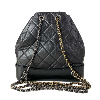 Chanel Backpack Gabriel de Black Drawstring Chain Shoulder 4 Colors Silver Gold — view 3