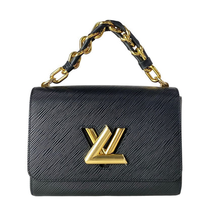 Louis Vuitton Handbag Twist MM Noir Leather Cowhide