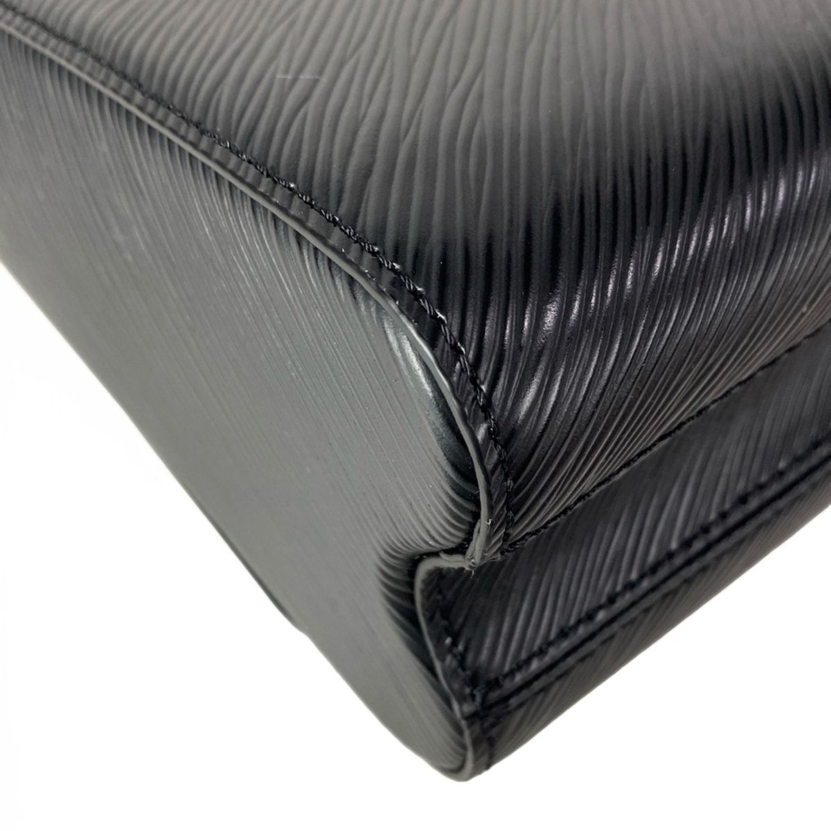 Louis Vuitton Handbag Twist MM Noir Leather Cowhide — view 8