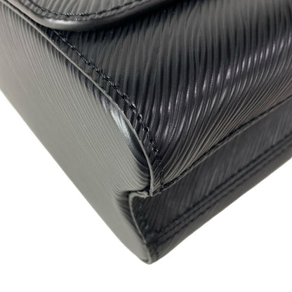 Louis Vuitton Handbag Twist MM Noir Leather Cowhide — view 6
