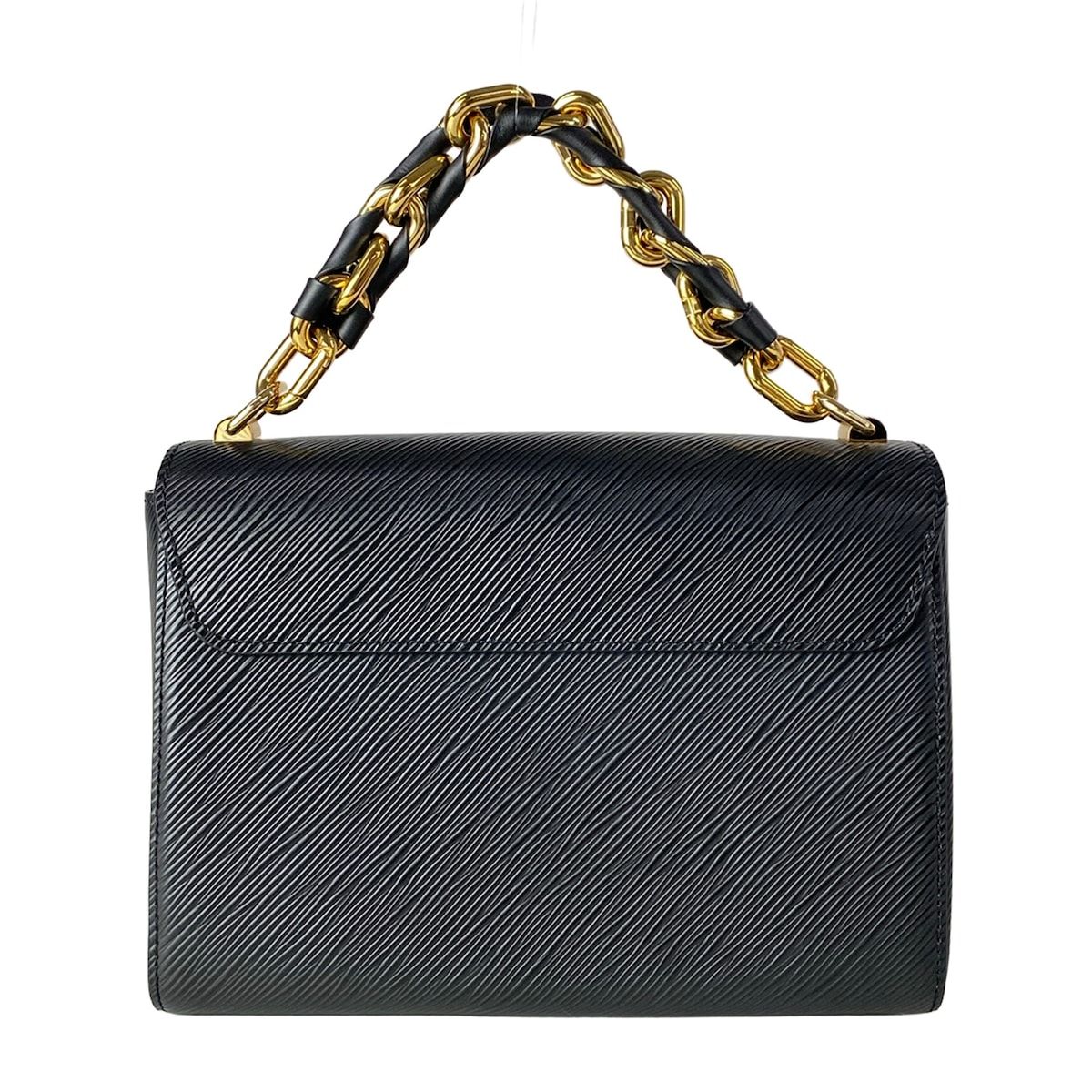 Louis Vuitton Handbag Twist MM Noir Leather Cowhide — view 3
