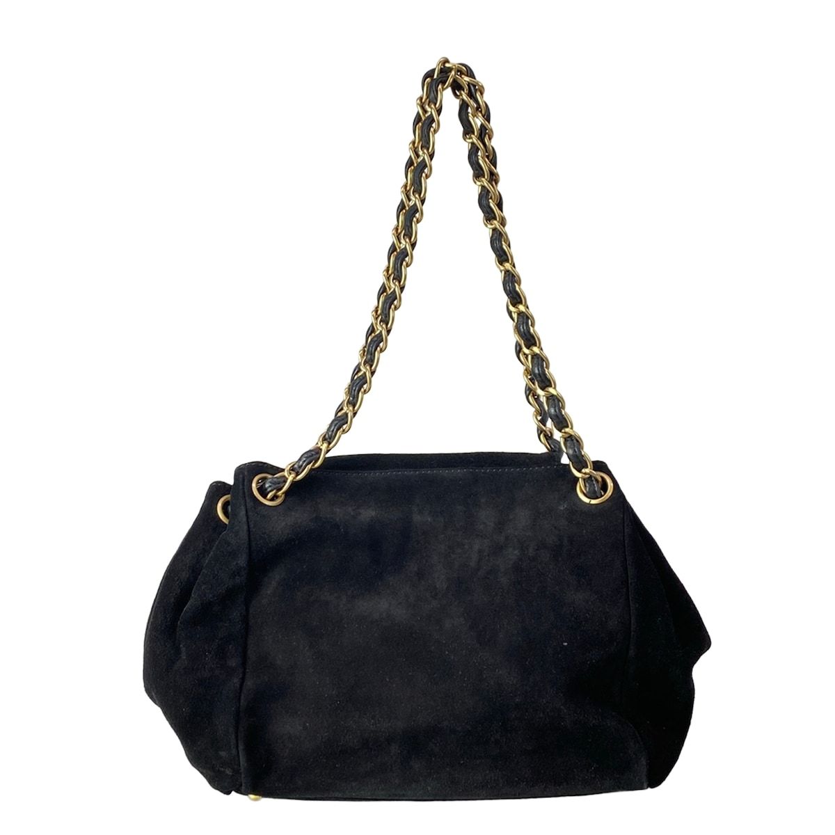 Chanel Shoulder Bag Black CC Logo Matt Togo Chain Flap — view 3