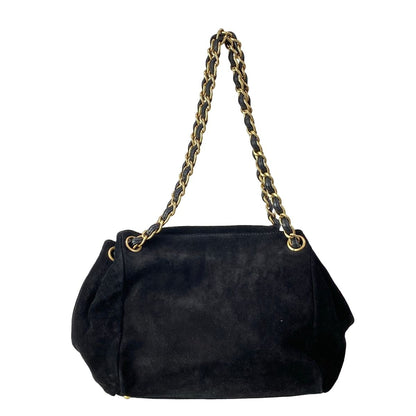 Chanel Shoulder Bag Black CC Logo Matt Togo Chain Flap — view 3