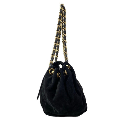Chanel Shoulder Bag Black CC Logo Matt Togo Chain Flap — view 4