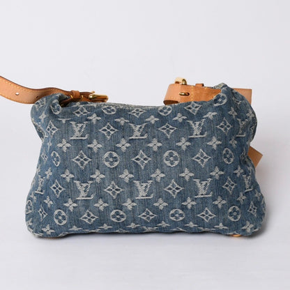 Louis Vuitton Monogram Denim Baggy PM Shoulder Bag Indigo Blue — view 2