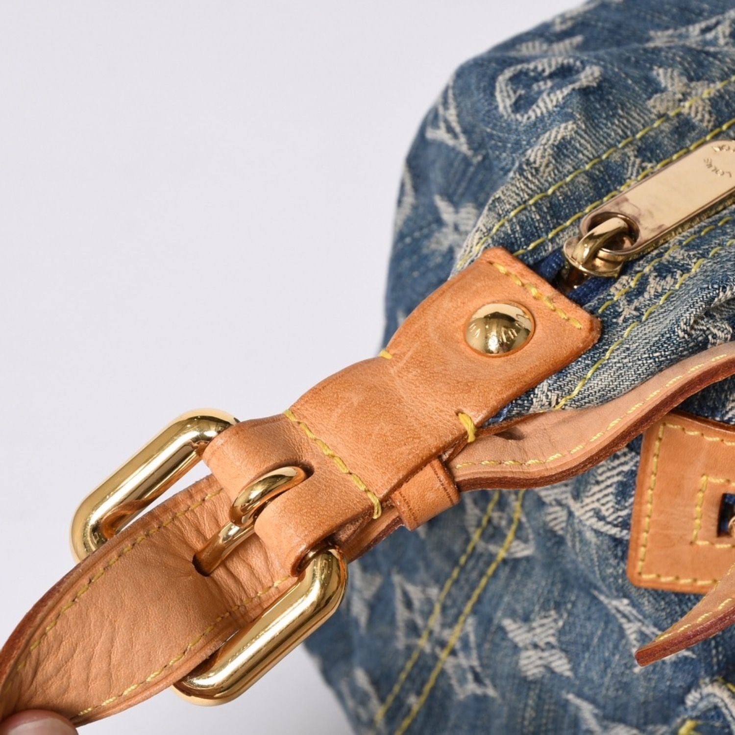 Louis Vuitton Monogram Denim Baggy PM Shoulder Bag Indigo Blue — view 5