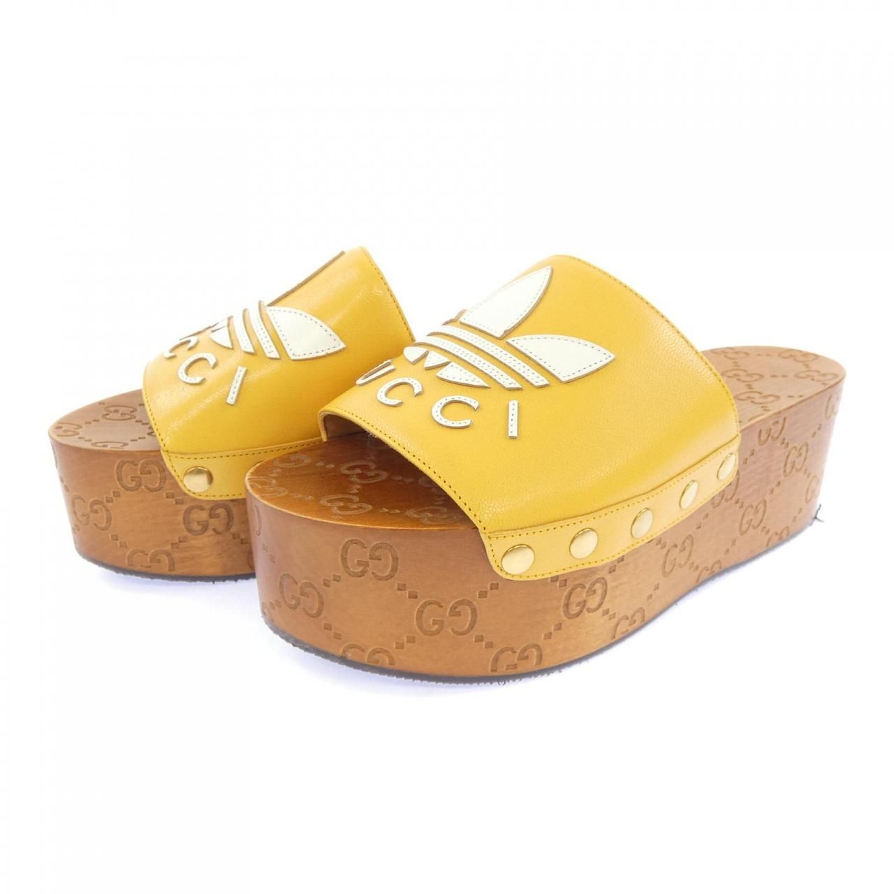Gucci Adidas Sandals Brown — view 3