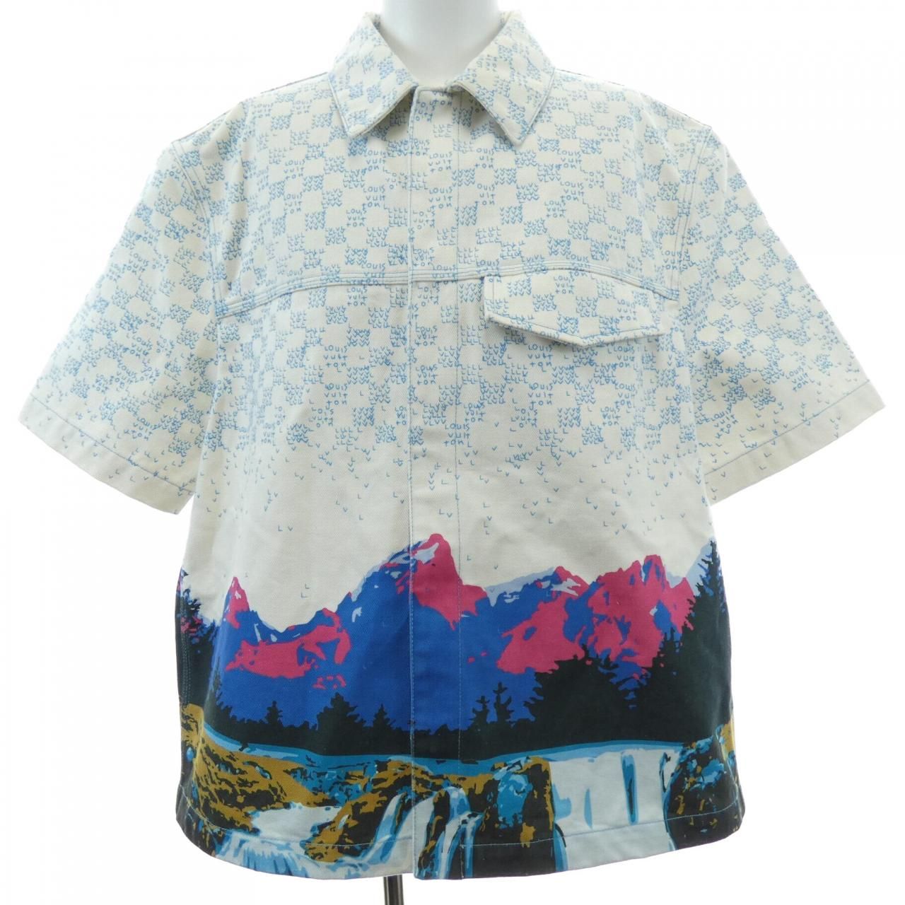 Louis Vuitton Landscape Sleeve Denim Shirt