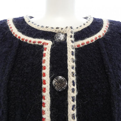 Chanel Collarless Jacket Navy — view 6