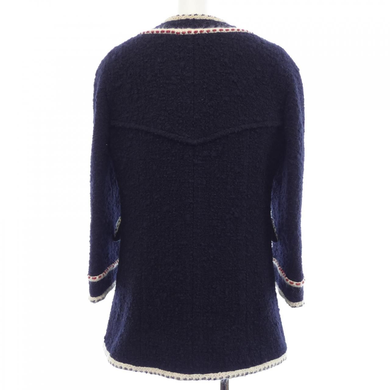 Chanel Collarless Jacket Navy — view 2
