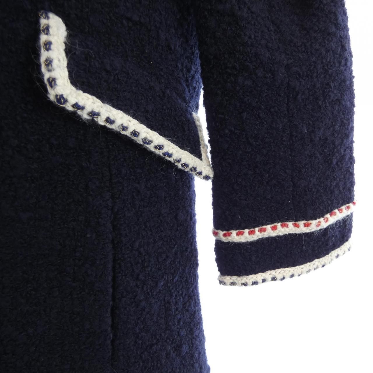 Chanel Collarless Jacket Navy — view 7