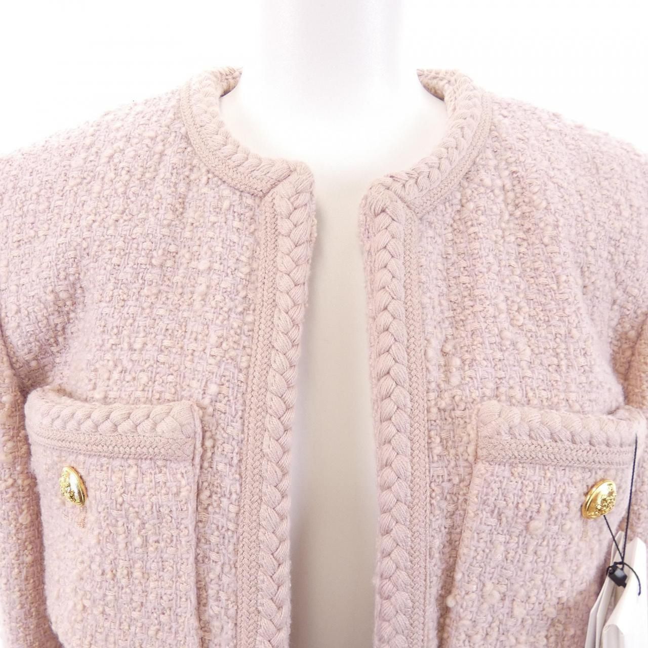 Celine Collarless Jacket Pink — view 5