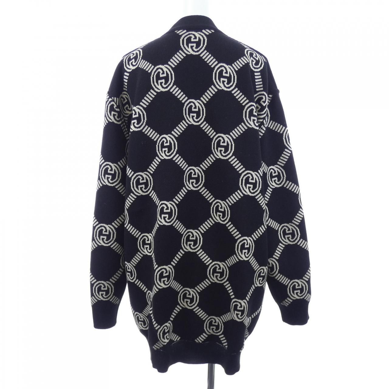 Gucci Interlocking Cardigan Black — view 2