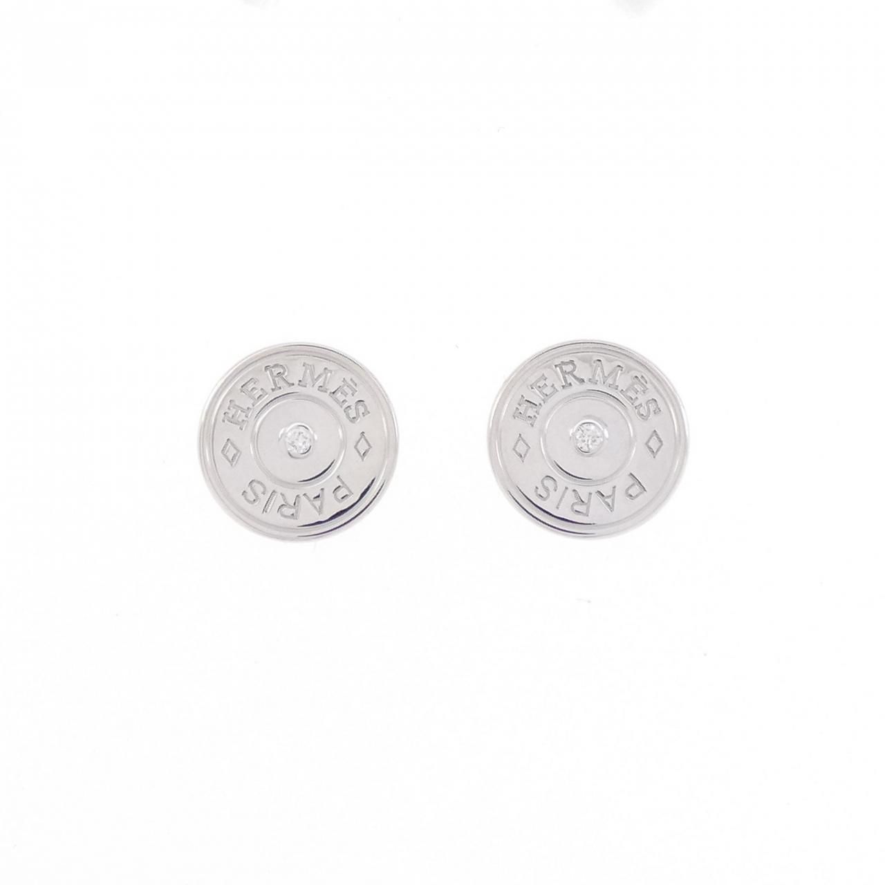Hermes Gambard Earrings White Gold