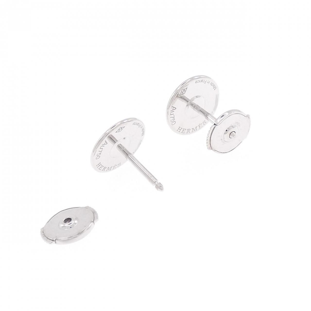Hermes Gambard Earrings White Gold — view 3