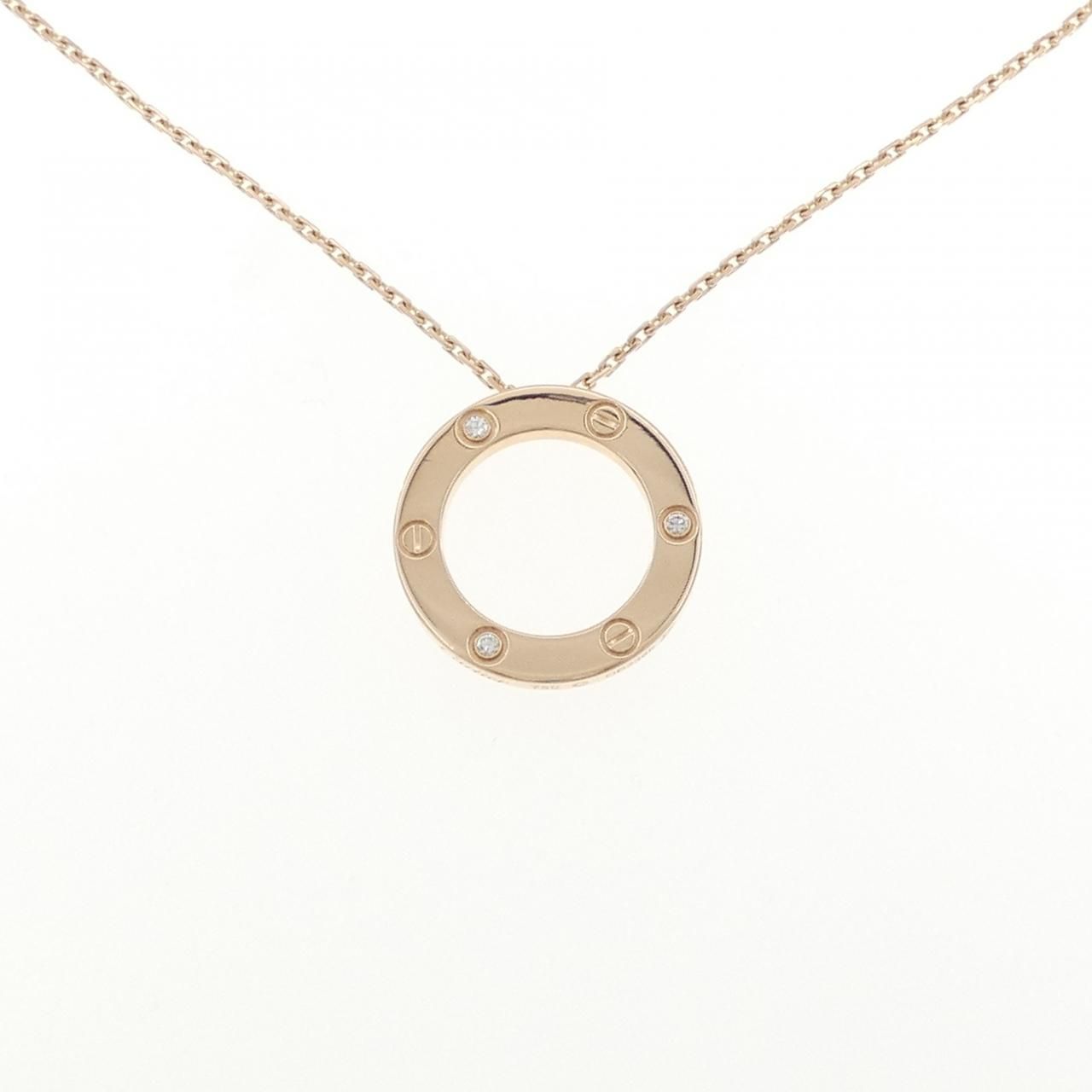 Cartier Love Necklace Half Diamond