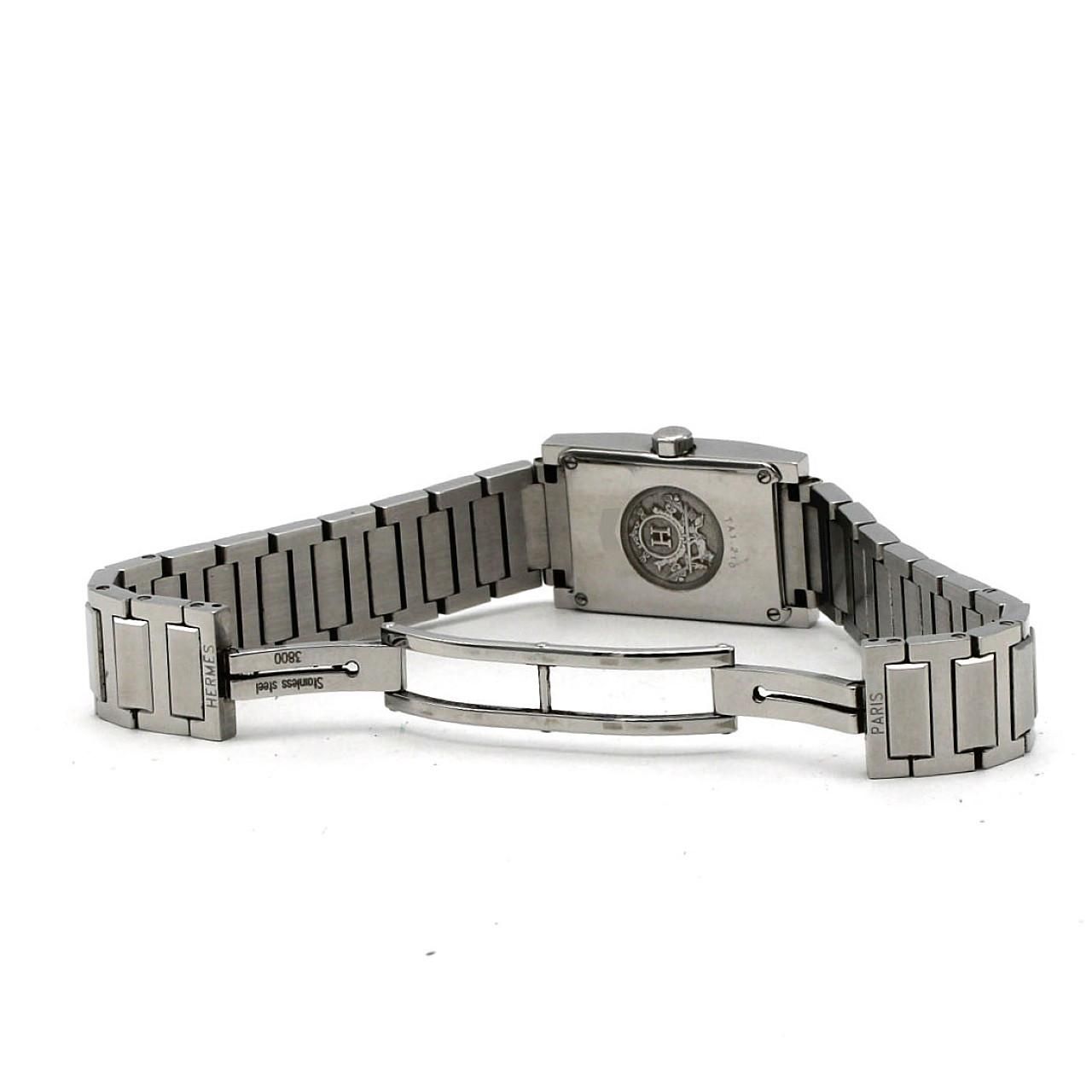 Hermes Tandem SS Quartz Watch — view 6