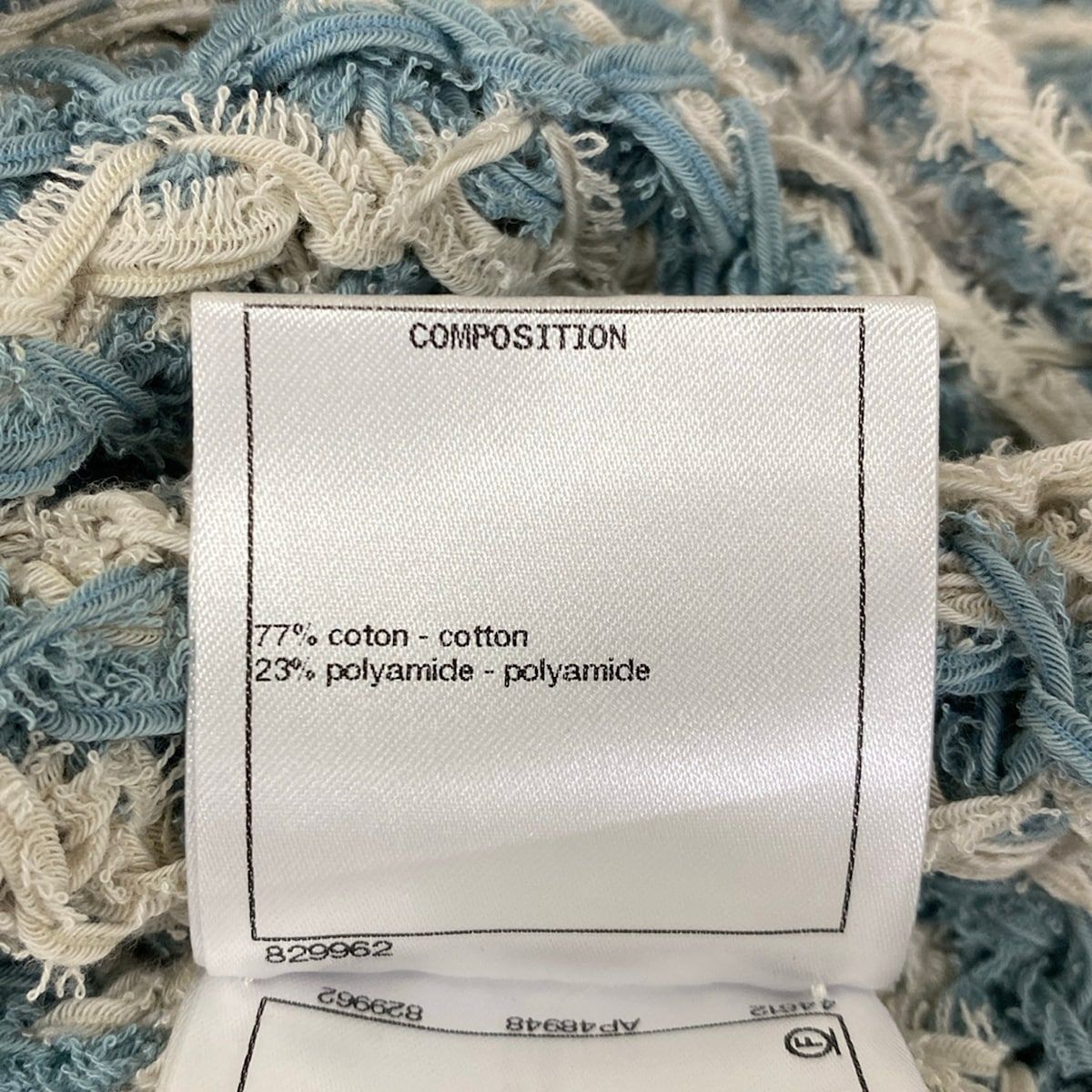 Chanel Dress 36 S Light Blue Ivory Cotton — view 5