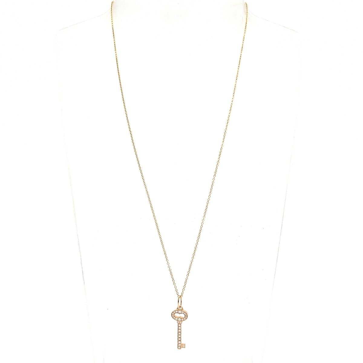 Tiffany & Co Necklace Mini Vintage Pink Gold Diamond — view 2