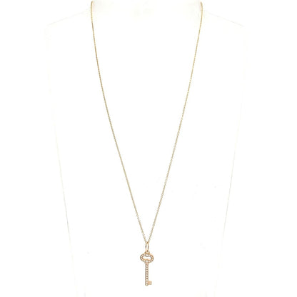 Tiffany & Co Necklace Mini Vintage Pink Gold Diamond — view 2