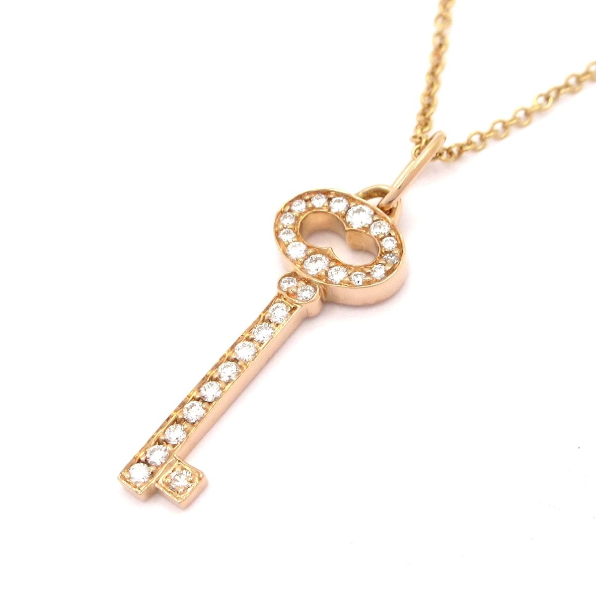 Tiffany & Co Necklace Mini Vintage Pink Gold Diamond