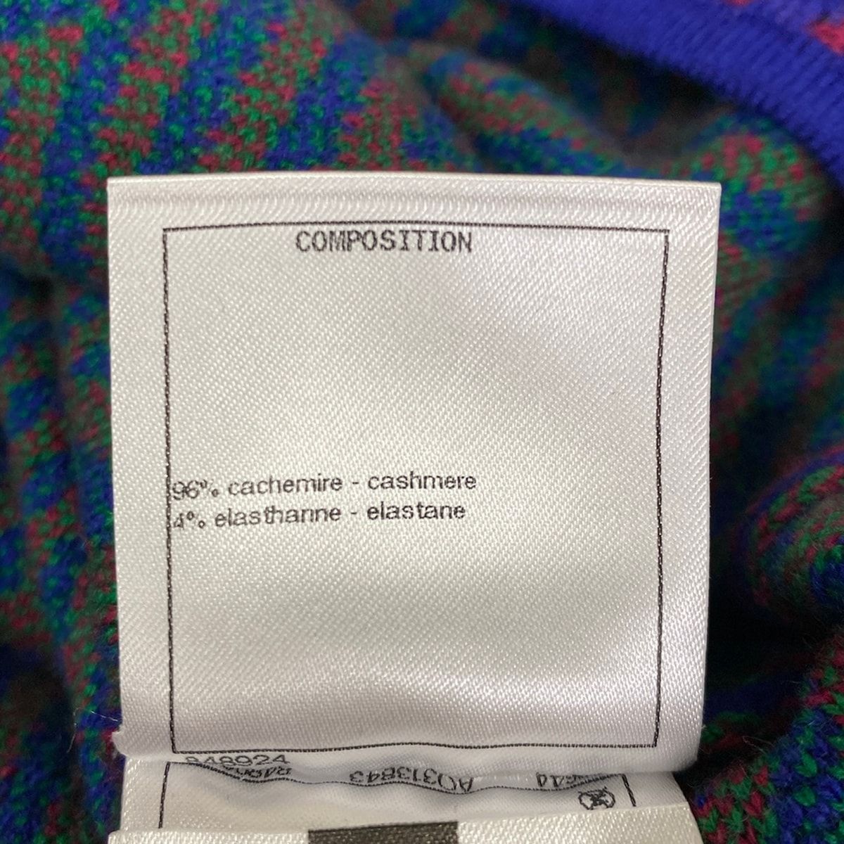 Chanel Dress 36 S Blue Red Green Cashmere — view 5