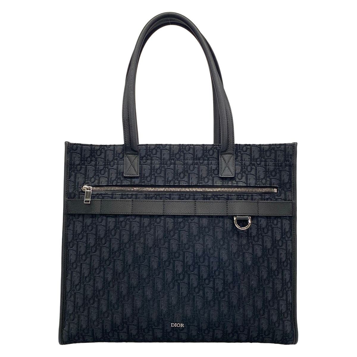 Dior Tote Safari Navy Black White Leather
