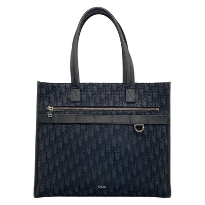 Dior Tote Safari Navy Black White Leather