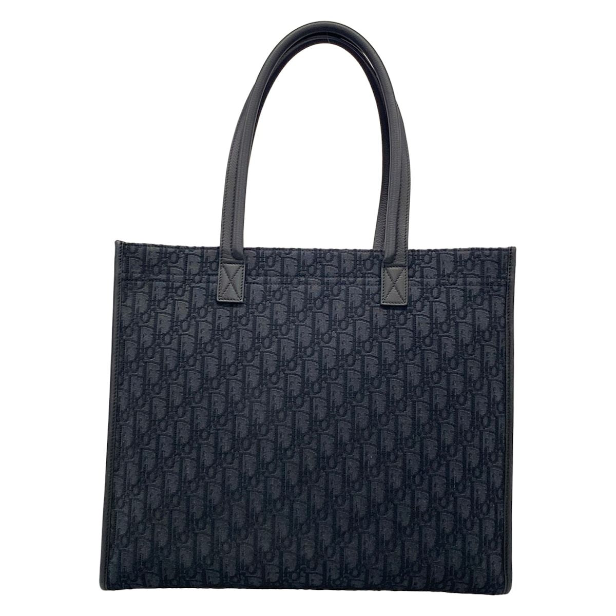 Dior Tote Safari Navy Black White Leather — view 3