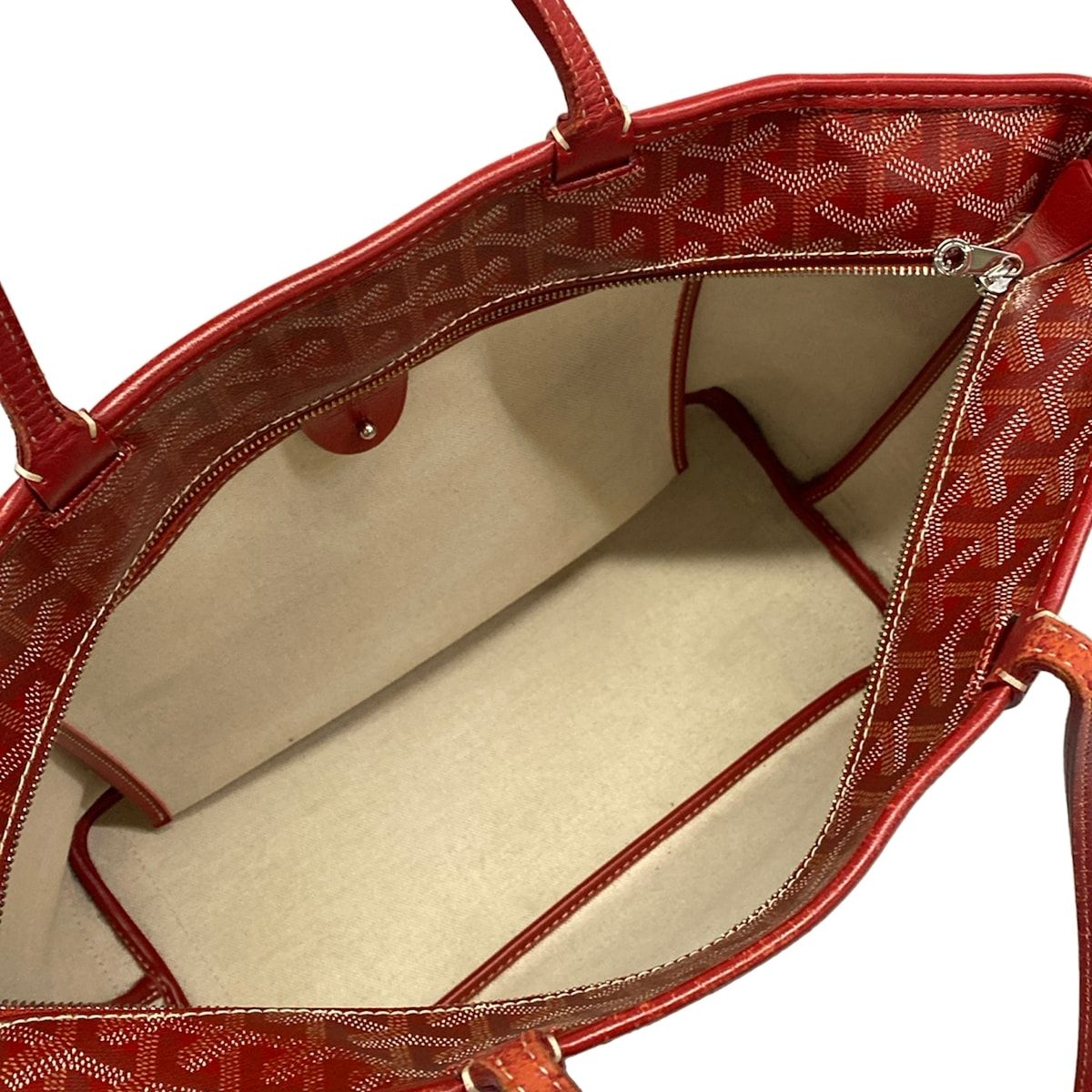 Goyard Shoulder Bag Artois PM Red Leather — view 7